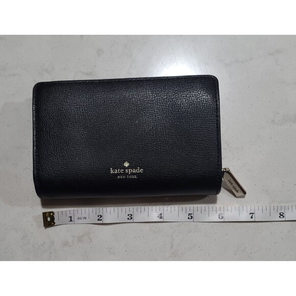 Kate Spade Authentic Pebbled Black Leather Long Wallet & Adel Bifold Wallet (2) - Picture 11 of 16